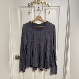 Anthropologie Left of Center brand Blue Relaxed Long Sleeve top